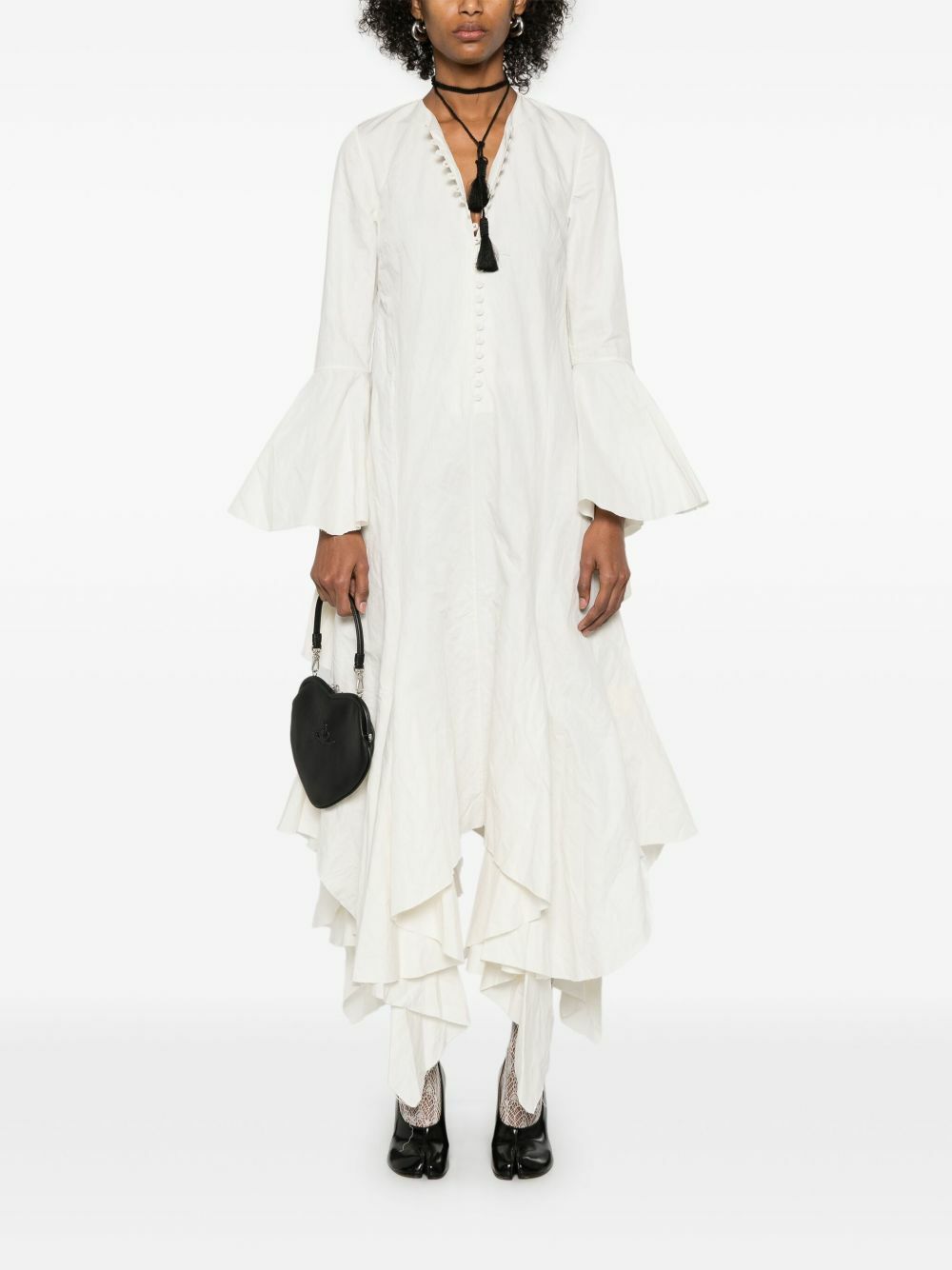 Marques'Almeida White Ruffled Dress