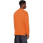 Heron Preston Orange Turtleneck Style Long Sleeve T-Shirt
