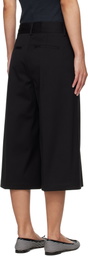 MSGM Black Cotton Bermuda Shorts
