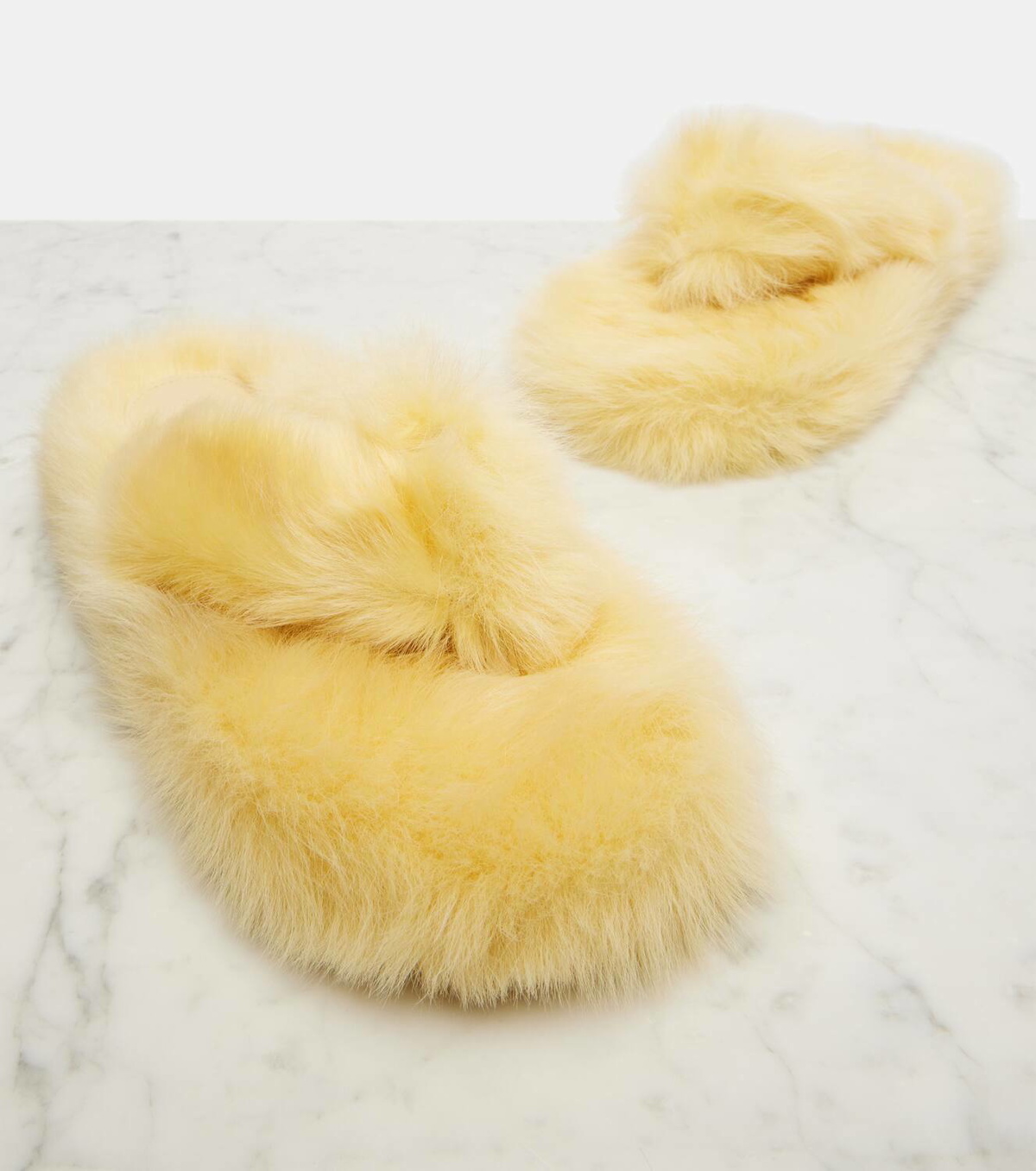 Acne Studios Shearling thong sandals