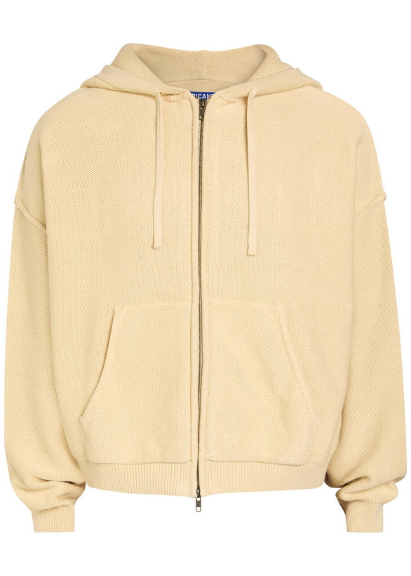 Photo: Picante Senna Logo Hooded Zip-through Cotton-knit Jumper Sand