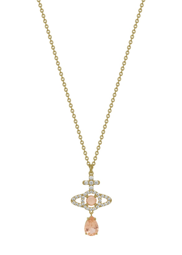 Photo: Vivienne Westwood Olympia Pavé Drop Pendant Necklace - Gold - One Size