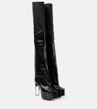 Rick Owens Leather over-the-knee boots