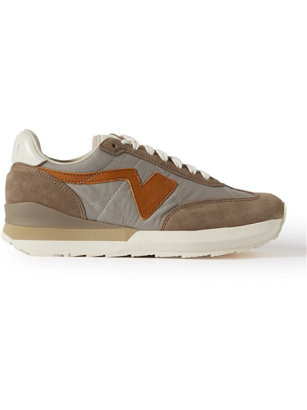Photo: Visvim - FKT Runner Suede- and Leather-Trimmed Nylon-Blend Sneakers - Gray