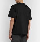 Balenciaga - Printed Cotton-Jersey T-Shirt - Black