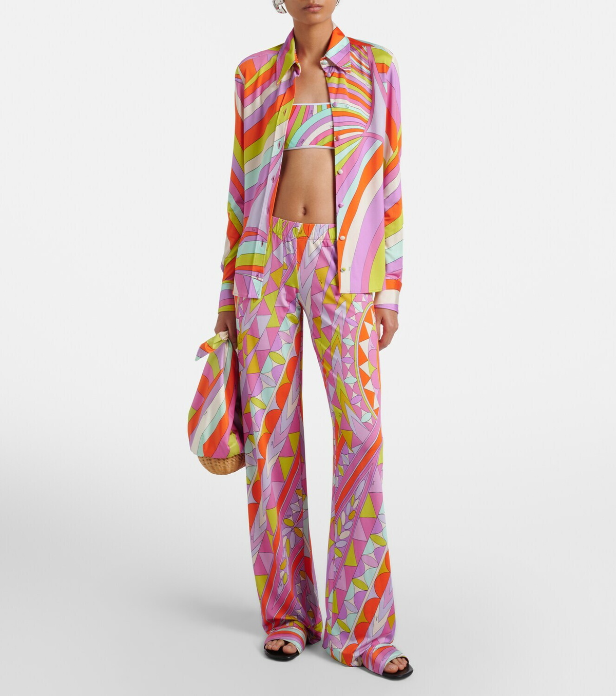 Pucci Manuba jersey satin wide-leg pants