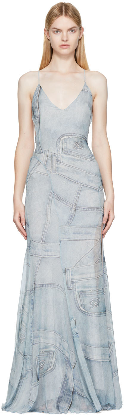 blumarine blue dress Blumarine Italy. By Anna Molinari. Midnite Blue Silk Mini Dress