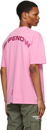 AAPE by A Bathing Ape Pink Embroidered T-Shirt