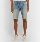 John Elliott - The Cast 2 Slim-Fit Distressed Selvedge Denim Shorts - Light denim