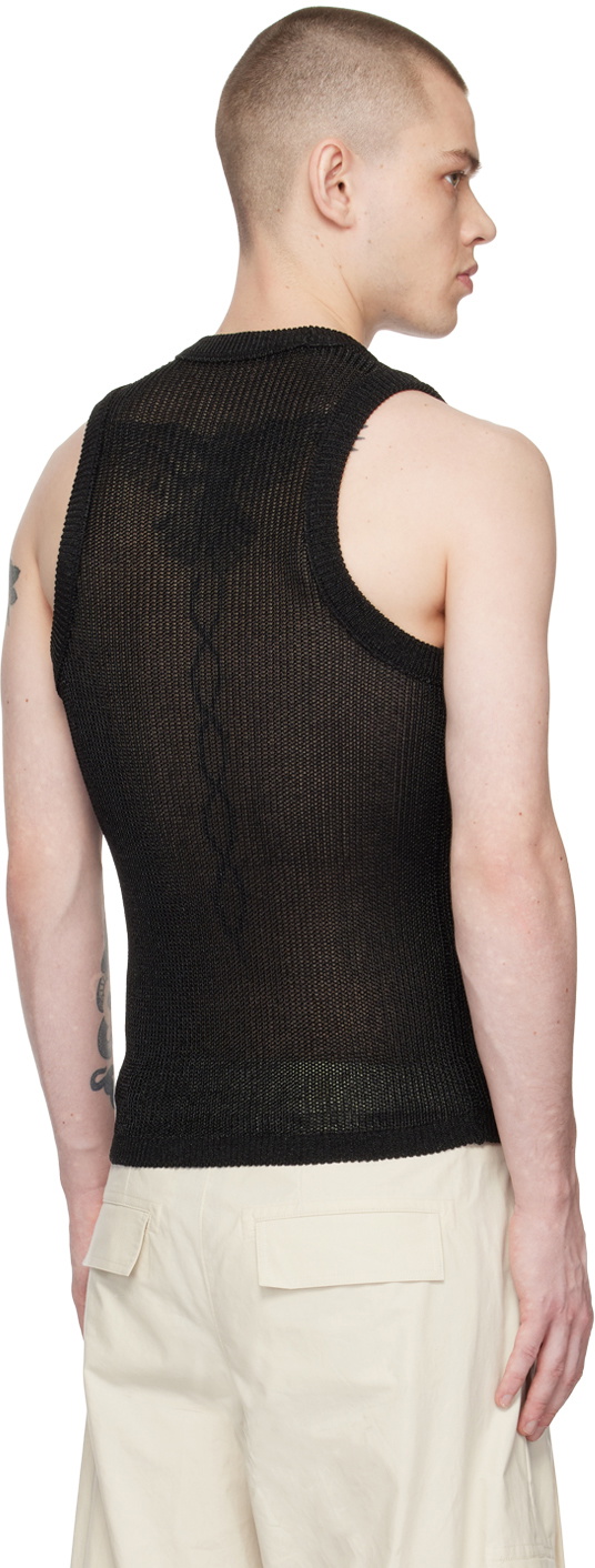 LOW CLASSIC Black Round Neck Tank Top