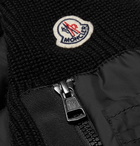 Moncler - Panelled Wool-Blend and Quilted Shell Hooded Down Jacket - Men - Black