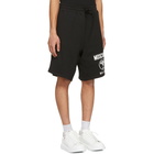 Moschino Black and White Double Question Mark Shorts