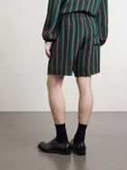 Dries Van Noten - Straight-Leg Striped Twill Drawstring Shorts - Green