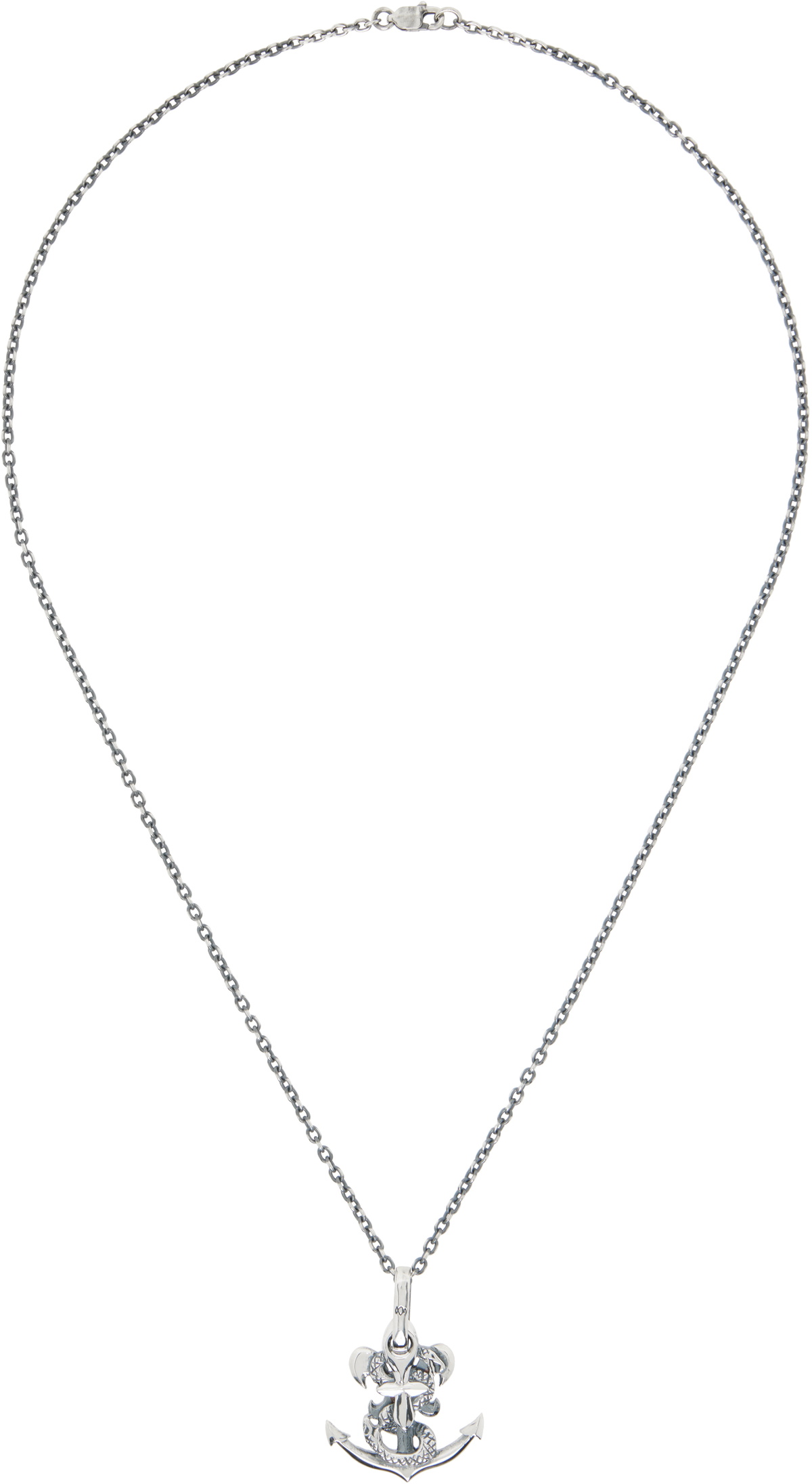 YOHJI YAMAMOTO Snake Anchor Pendant Necklace