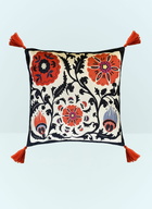 Les-Ottomans Flowers Embroidered cushion