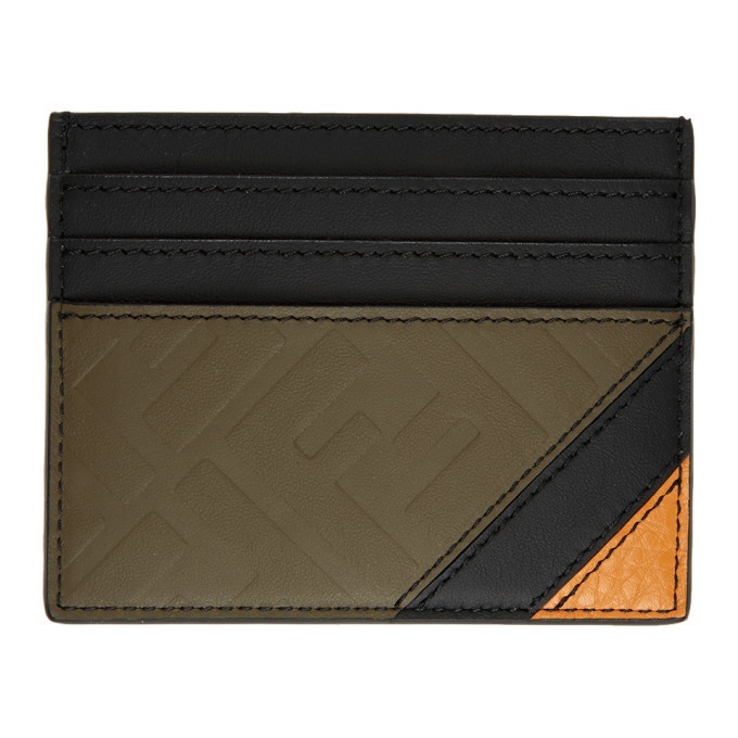 Photo: Fendi Black and Brown Leather Forever Fendi Card Holder