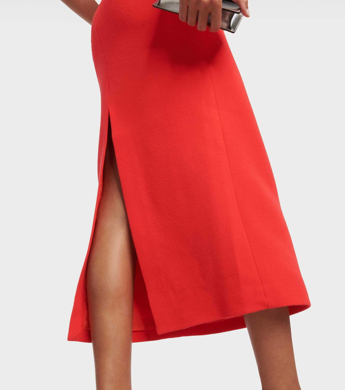 David Koma Virgin wool crêpe midi skirt