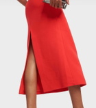 David Koma Virgin wool crêpe midi skirt