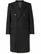 CELINE - Slim-Fit Double-Breasted Wool Coat - Black