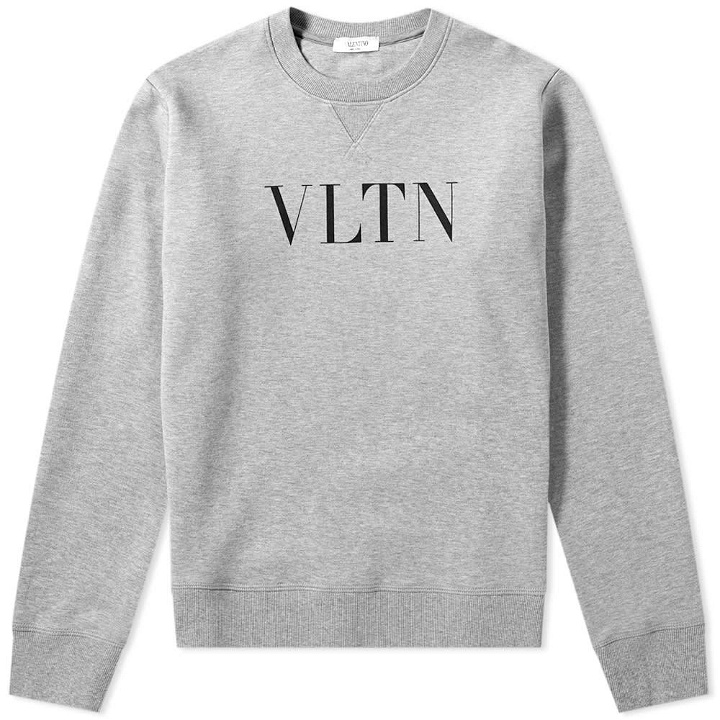 Photo: Valentino VLTN Logo Crew Sweat Grey & Black