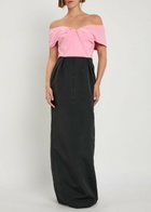 Rebecca Vallance Amaro Off-the-shoulder Taffeta Maxi Dress Black