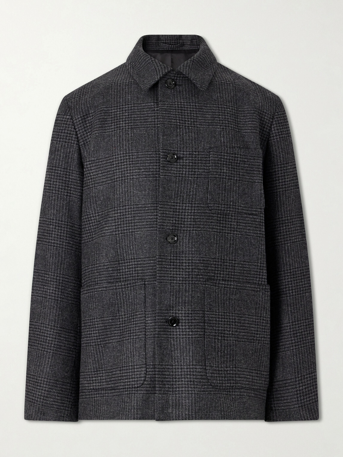 Lardini - Prince of Wales Wool and Cashmere-Blend Jacket - Gray