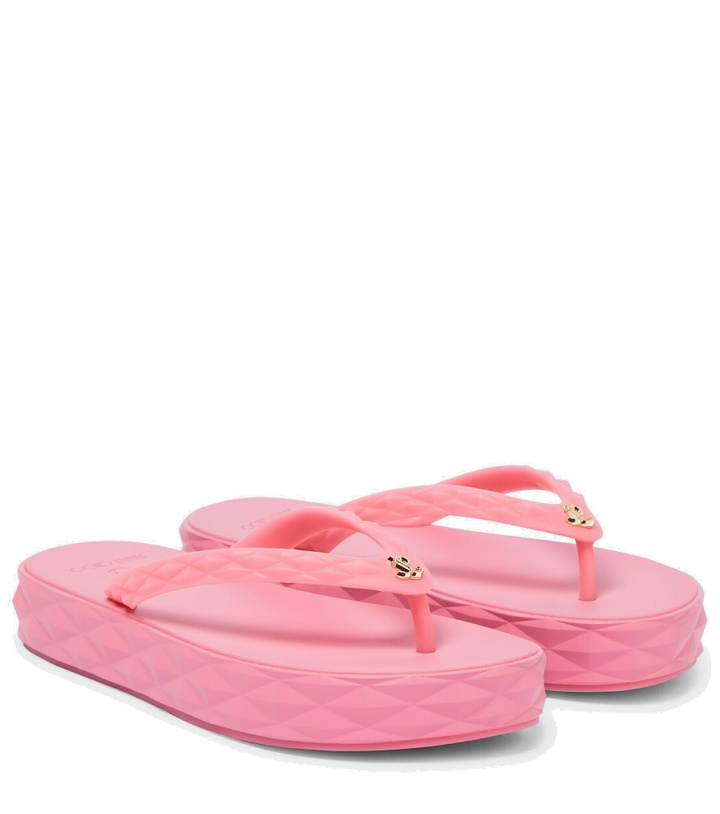 Photo: Jimmy Choo - Diamond logo platform thong sandals