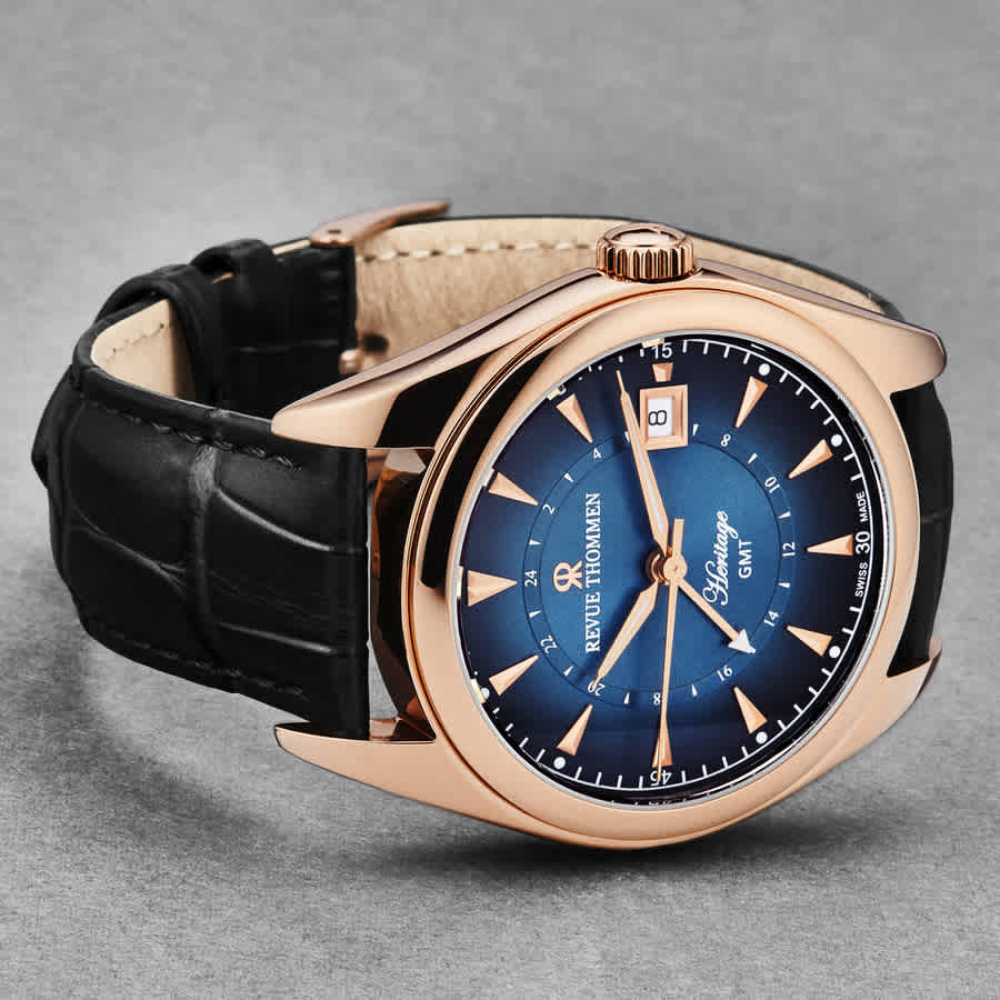 Revue Thommen Heritage Automatic Blue Dial Mens Watch 21010.2465