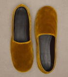 The Row Ponti velvet slip-on shoes