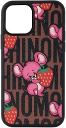 Moschino Brown Graphic iPhone 12/12 Pro Case