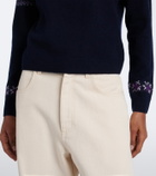 Vince Fair Isle floral cashmere sweater