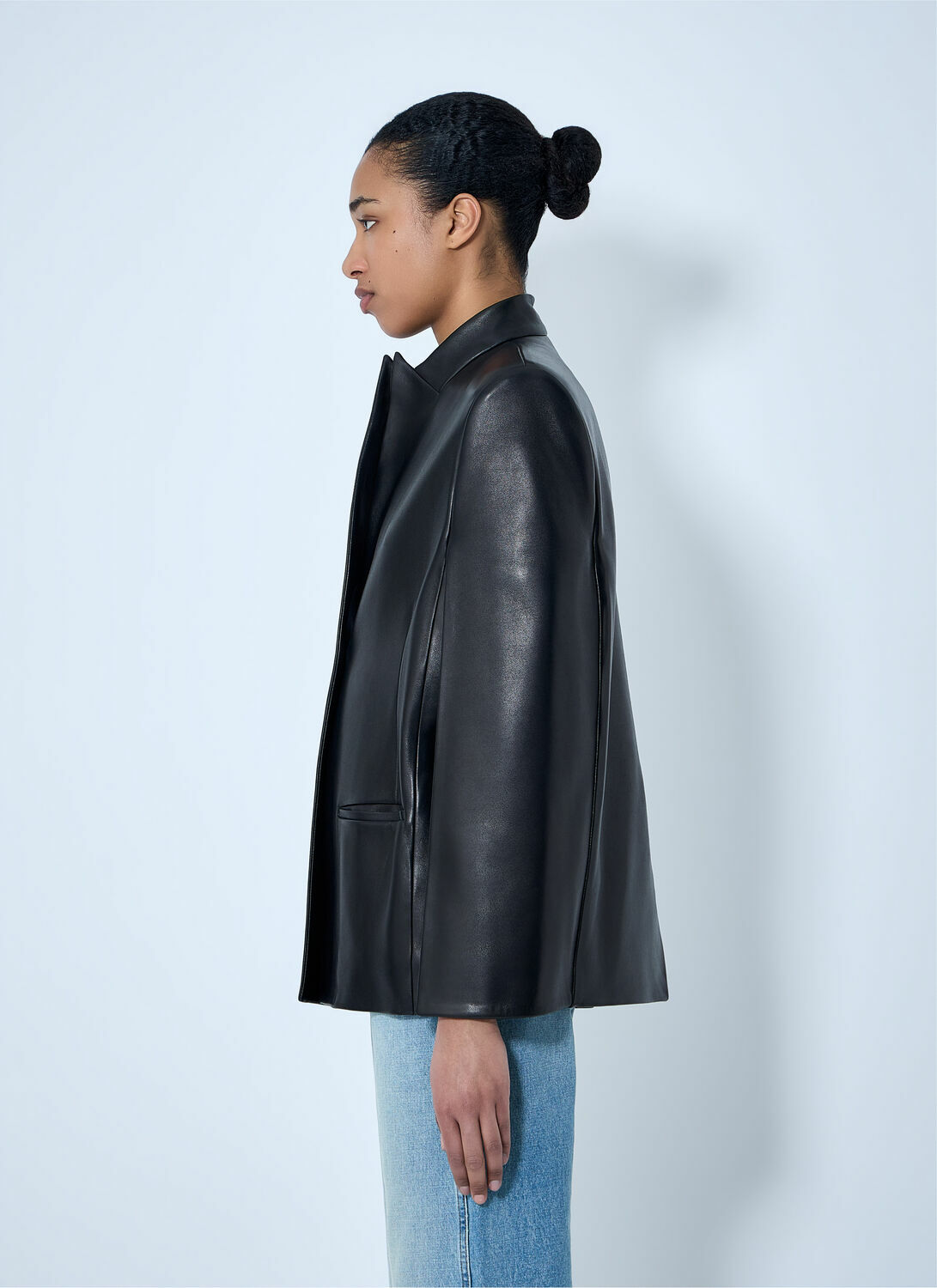Khaite Single-Breasted Leather Jacket