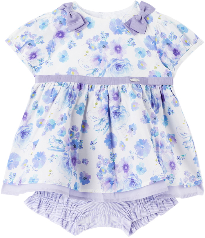 Photo: ANNA SUI MINI Baby Purple Floral Dress & Bloomers Set