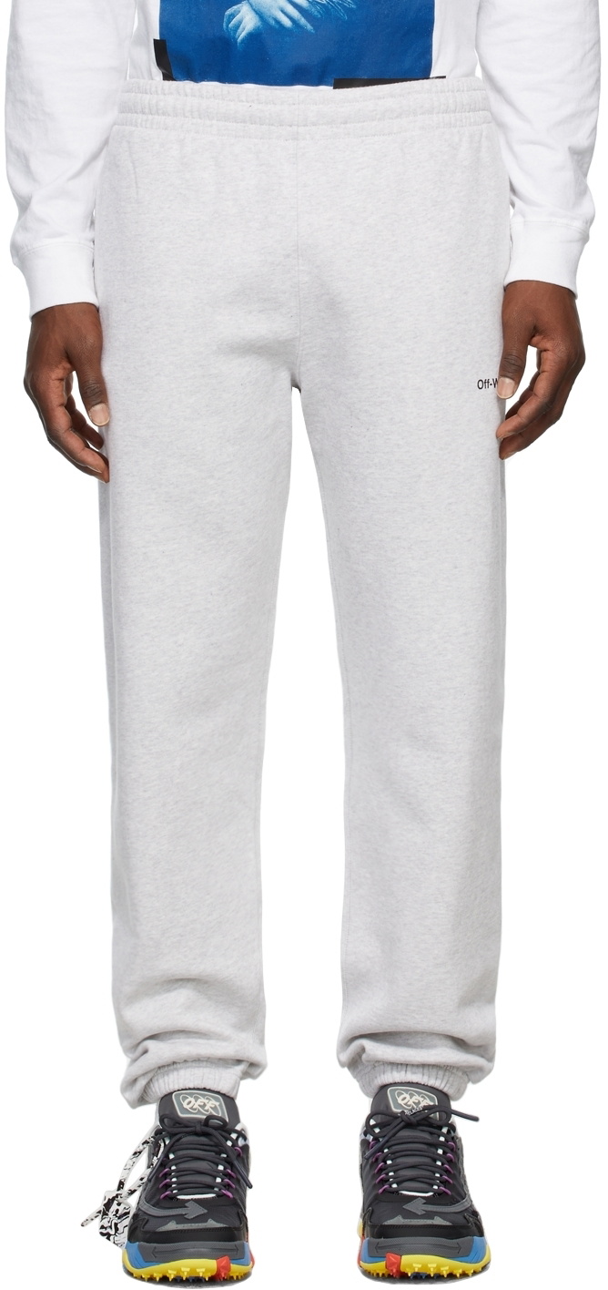 Off-White Grey Slim Diag Outline Lounge Pants Off-White