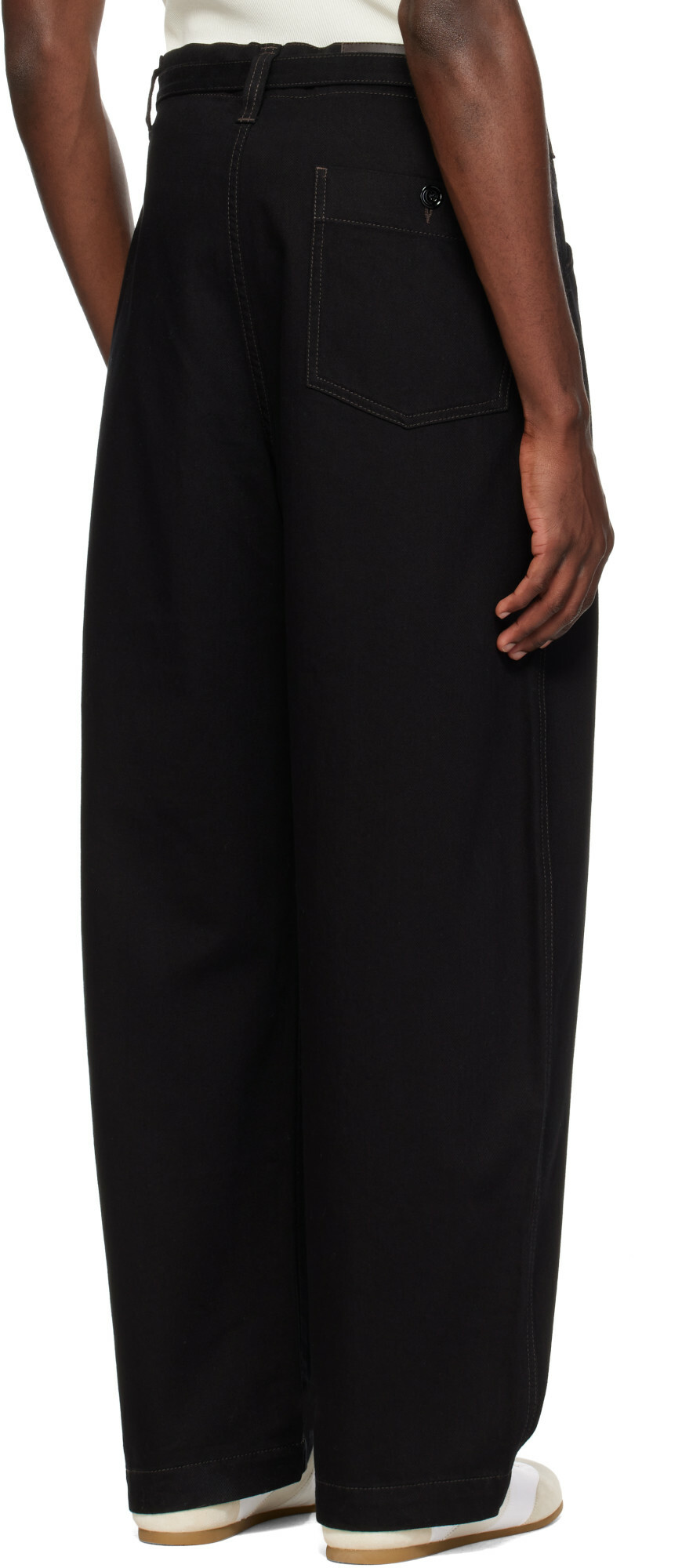 LEMAIRE Black Oversized Workwear Jeans