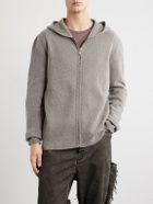 Rick Owens - Cashmere-Blend Felt Zip-Up Hoodie - Gray