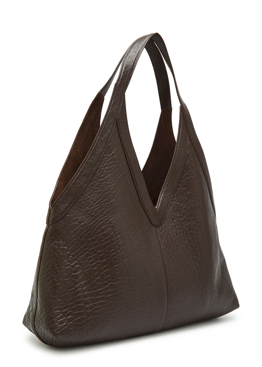Mansur Gavriel Soft Crinkled Leather Tote bag - Dark Brown - One Size