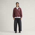 END. Mono Zip Hoodie in Oxblood