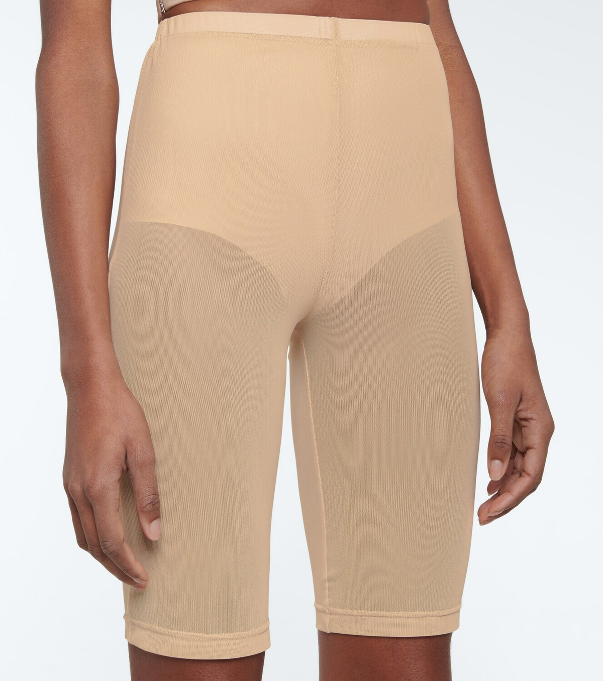 David Koma Mesh jersey shorts