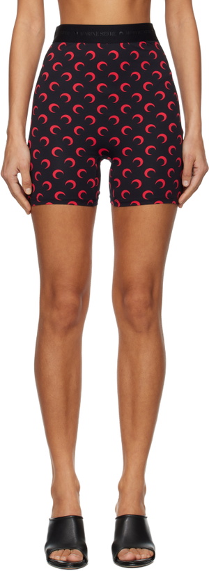 Photo: Marine Serre SSENSE Exclusive Black Moon Printed Jersey Biker Shorts