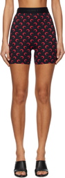 Marine Serre SSENSE Exclusive Black Moon Printed Jersey Biker Shorts