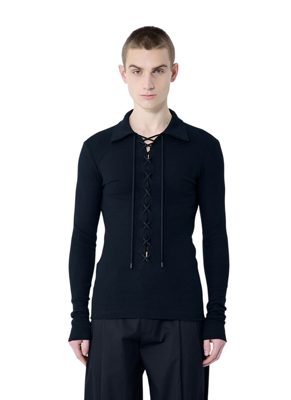 Photo: Dolce & Gabbana Jersey Polo Sweater