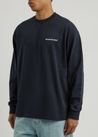 Mki Miyuki Zoku Logo-print Cotton top Navy