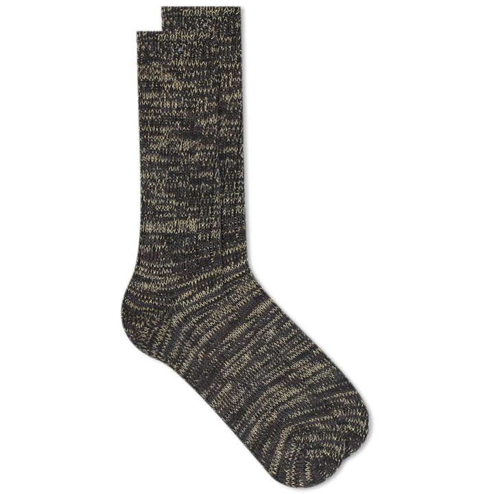 Photo: Anonymous Ism 5 Colour Mix Crew Sock in Black