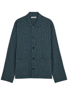 Ymc PJ Checked Waffle Shirt Navy
