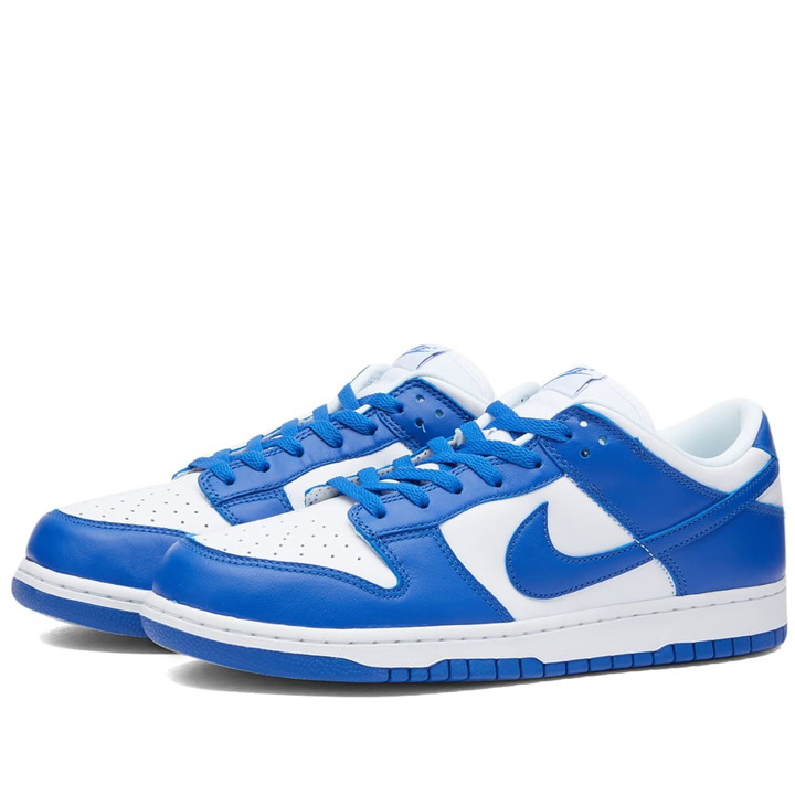 Photo: Nike Men's Dunk Low SP Sneakers in White/Varsity Royal