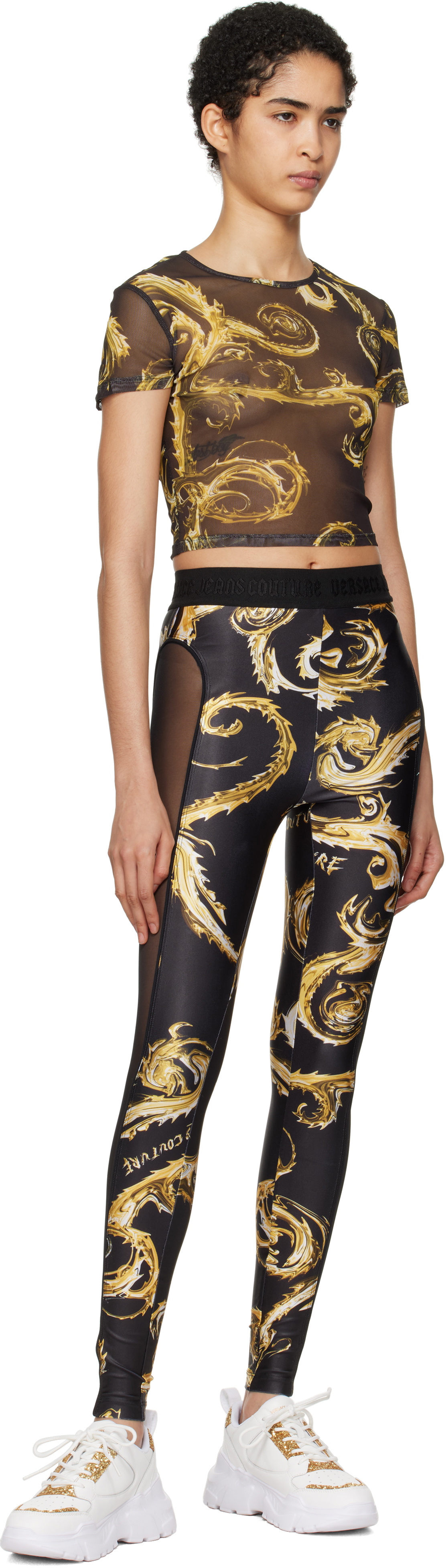 Versace Jeans Couture White Speedtrack Low Top Sneakers