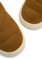Moon Boot Park Quilted Panelled Suede Sneakers Tan