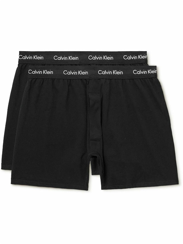 Photo: Calvin Klein Underwear - Two-Pack Stretch-Cotton Boxer Shorts - Black