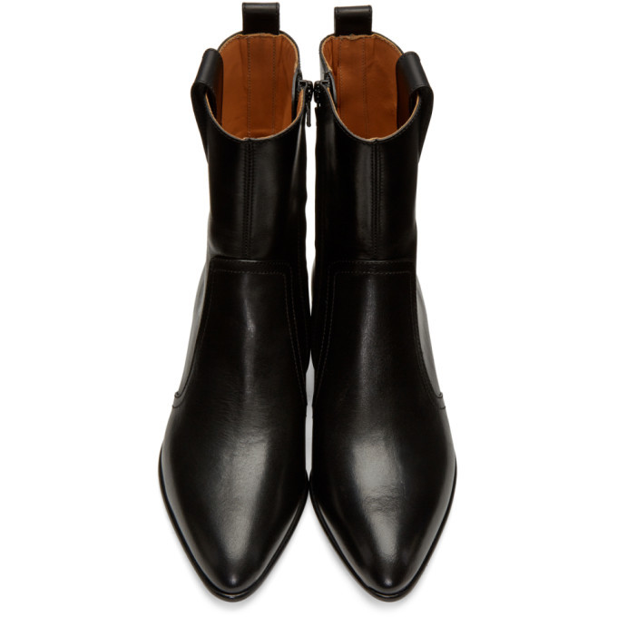 Maison Margiela Black Leather Ankle Boots Maison Margiela